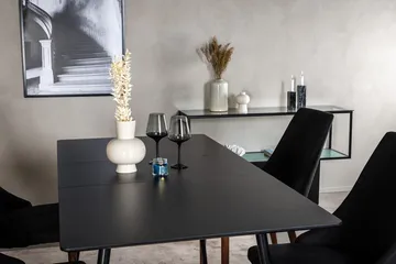 Rektangulær spisegruppe Venture Home Silar, Leone - svart - Møbler - Bord - Spisegruppe