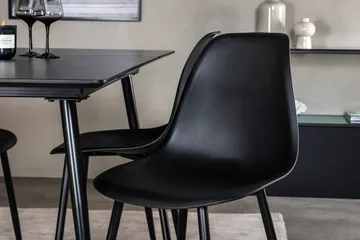 Rektangulær spisegruppe Venture Home Silar, Polar - svart - Møbler - Bord - Spisegruppe