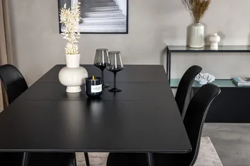Rektangulær spisegruppe Venture Home Silar, Polar - svart - Møbler - Bord - Spisegruppe
