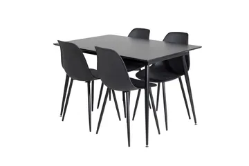 Rektangulær spisegruppe Venture Home Silar, Polar - svart - Møbler - Bord - Spisegruppe