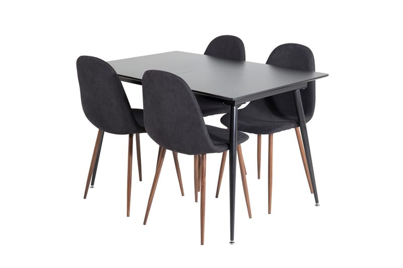 Rektangulær spisegruppe Venture Home Silar, Polar - svart - Møbler - Bord - Spisegruppe