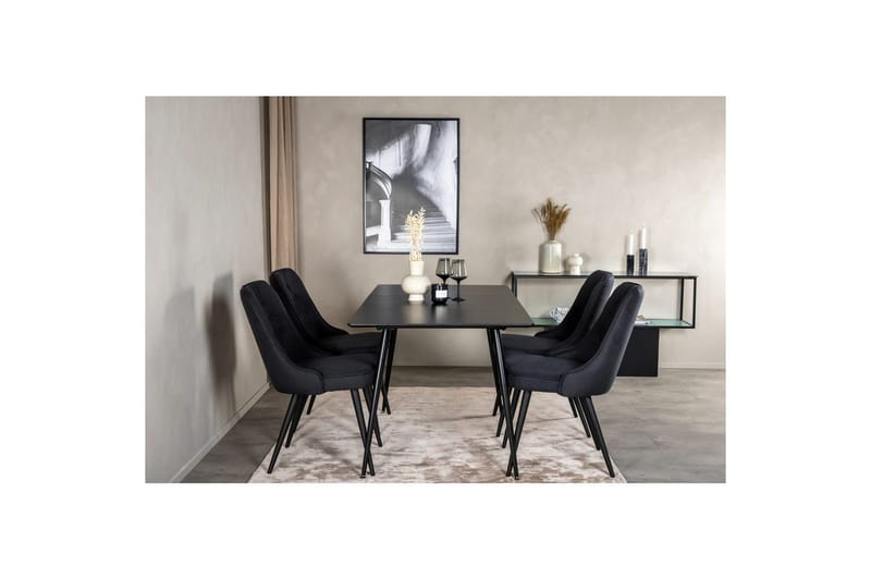 Rektangulært spisestuesett Silar, Velvet Deluxe - Møbler - Bord - Spisegruppe