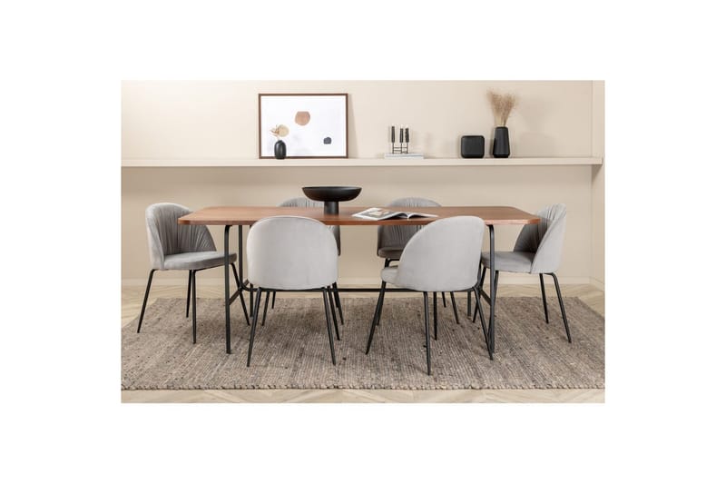 Rektangulært spisestuesett Uno, Wrinkles - Møbler - Bord - Spisegruppe