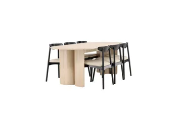 Rektangulært spisestuesett Ven, Tyresö - Beige - Møbler - Bord - Spisegruppe