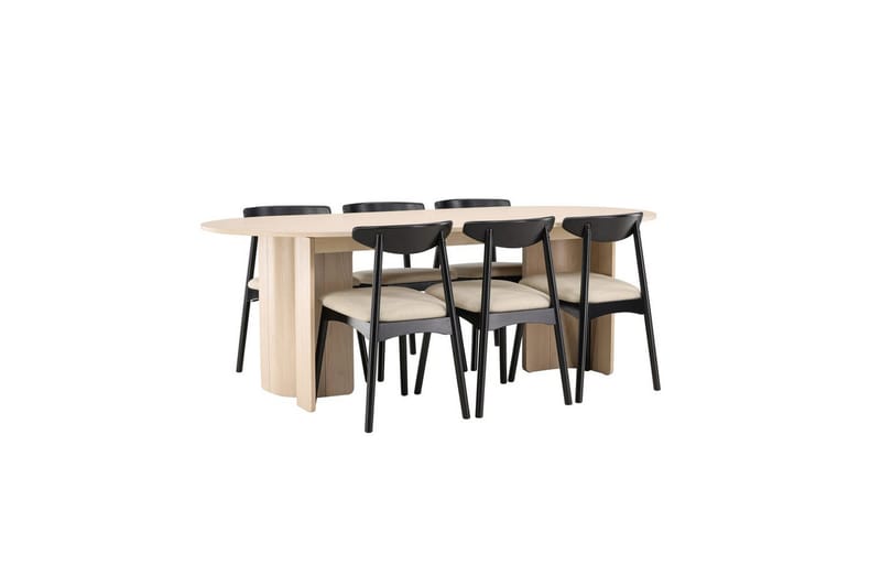 Rektangulært spisestuesett Ven, Tyresö - Beige - Møbler - Bord - Spisegruppe