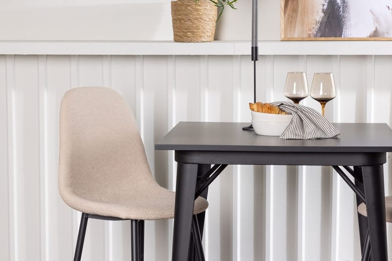 Rektangulär matgrupp Venture Home Beige Svart 2st - Møbler - Bord - Spisegruppe
