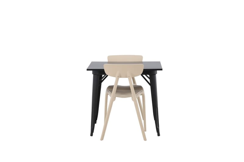 Rektangulär matgrupp Venture Home Beige Svart 2st - Møbler - Bord - Spisegruppe