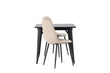 Rektangulär matgrupp Venture Home Beige Svart 2st - Møbler - Bord - Spisegruppe