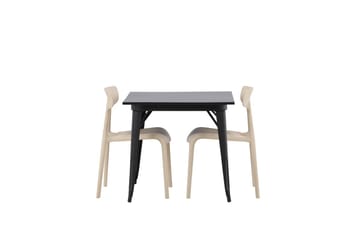 Rektangulär matgrupp Venture Home Beige Svart 2st - Møbler - Bord - Spisegruppe