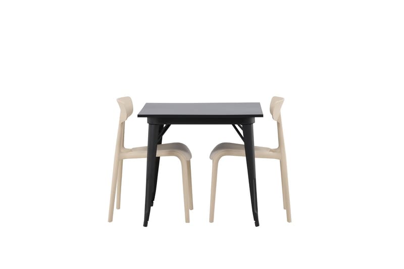 Rektangulär matgrupp Venture Home Beige Svart 2st - Møbler - Bord - Spisegruppe