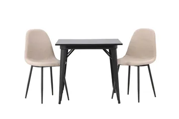 Rektangulär matgrupp Venture Home Beige Svart 2st - Møbler - Bord - Spisegruppe