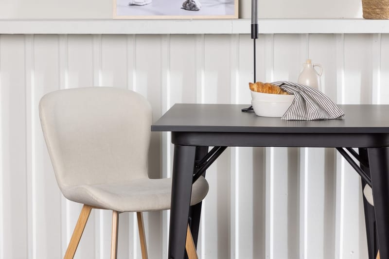 Rektangulär matgrupp Venture Home Beige Svart 2st - Møbler - Bord - Spisegruppe