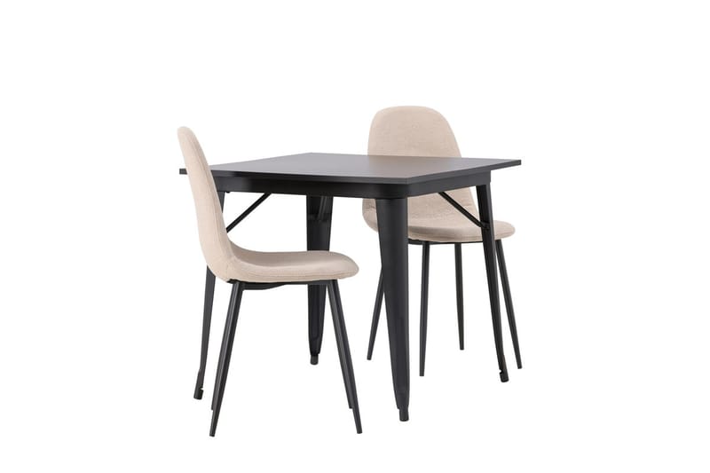 Rektangulär matgrupp Venture Home Beige Svart 2st - Møbler - Bord - Spisegruppe