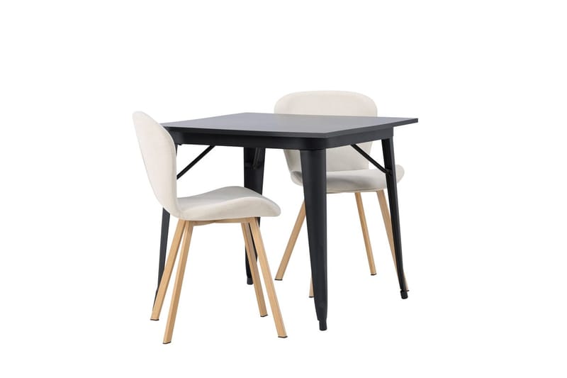 Rektangulär matgrupp Venture Home Beige Svart 2st - Møbler - Bord - Spisegruppe