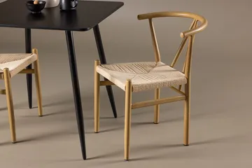 Rektangulär matgrupp Venture Home Beige Svart 2st - Møbler - Bord - Spisegruppe