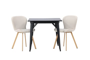 Rektangulär matgrupp Venture Home Beige Svart 2st - Møbler - Bord - Spisegruppe