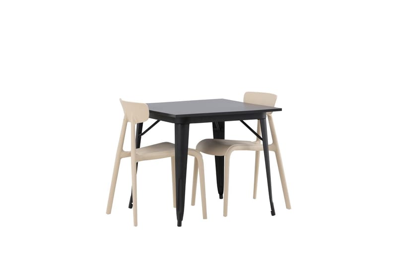 Rektangulär matgrupp Venture Home Beige Svart 2st - Møbler - Bord - Spisegruppe