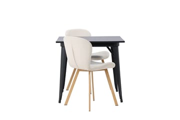 Rektangulär matgrupp Venture Home Beige Svart 2st - Møbler - Bord - Spisegruppe