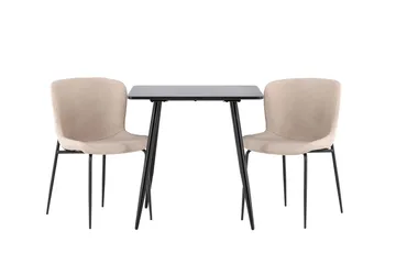 Rektangulär matgrupp Venture Home Beige Svart 2st - Møbler - Bord - Spisegruppe