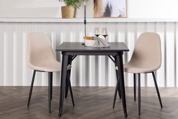Rektangulär matgrupp Venture Home Beige Svart 2st - Møbler - Bord - Spisegruppe