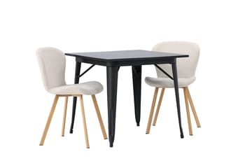 Rektangulär matgrupp Venture Home Beige Svart 2st - Møbler - Bord - Spisegruppe