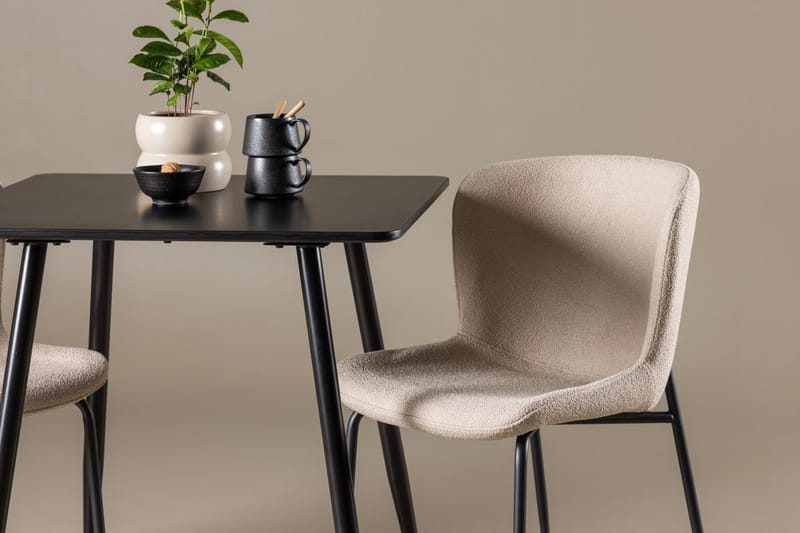 Rektangulär matgrupp Venture Home Beige Svart 2st - Møbler - Bord - Spisegruppe