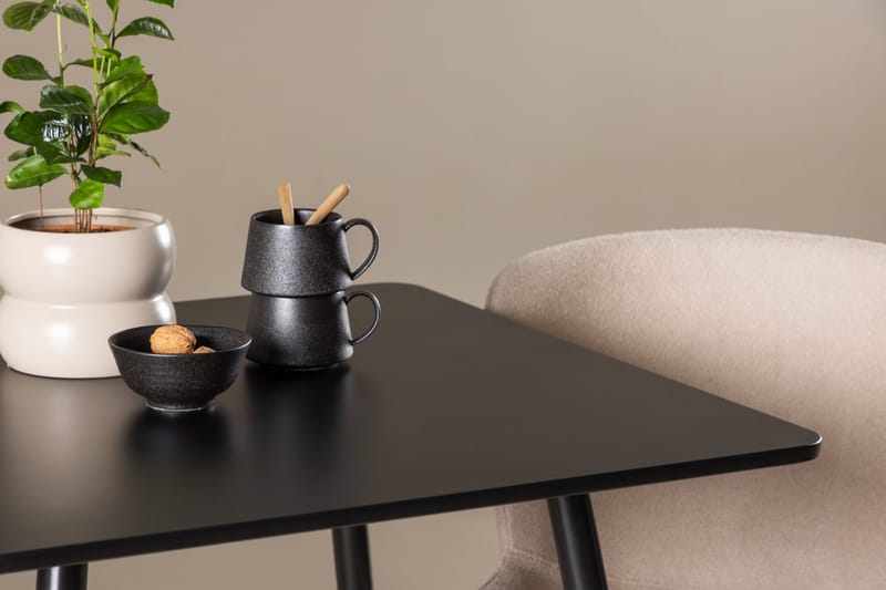 Rektangulär matgrupp Venture Home Beige Svart 2st - Møbler - Bord - Spisegruppe