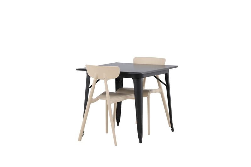 Rektangulär matgrupp Venture Home Beige Svart 2st - Møbler - Bord - Spisegruppe