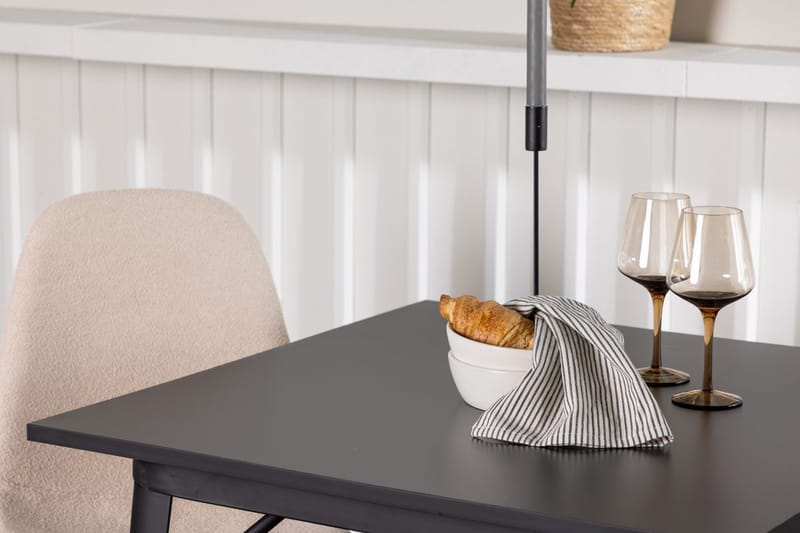 Rektangulär matgrupp Venture Home Beige Svart 2st - M øbler - Bord - Spisegruppe