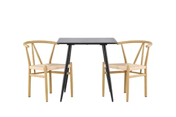 Rektangulär matgrupp Venture Home Beige Svart 2st - Møbler - Bord - Spisegruppe