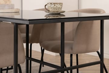 Rektangulär matgrupp Venture Home Beige Svart 4st - Møbler - Bord - Spisegruppe
