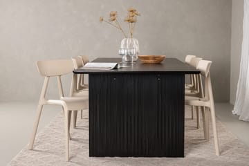 Rektangulär matgrupp Venture Home Beige Svart 6st - Møbler - Bord - Spisegruppe