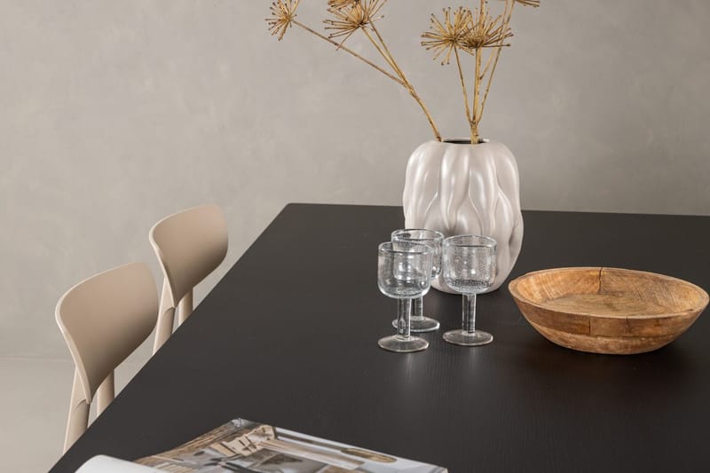 Rektangulär matgrupp Venture Home Beige Svart 6st - M øbler - Bord - Spisegruppe
