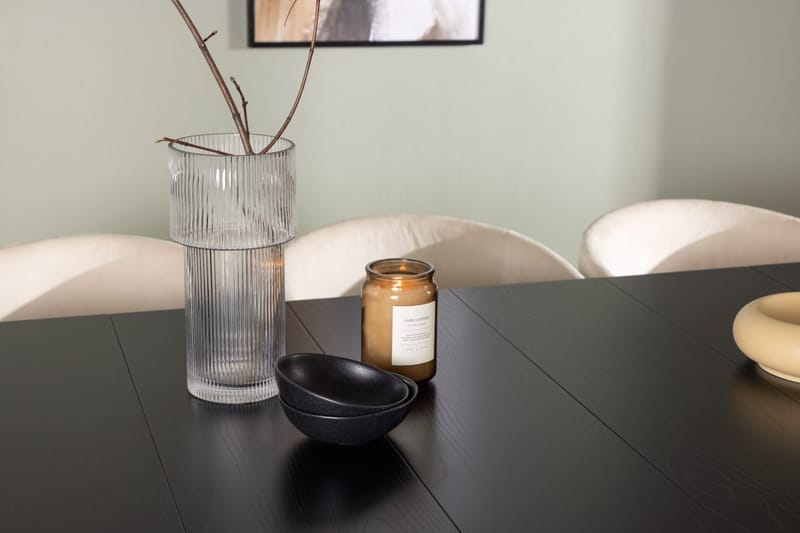 Rektangulär matgrupp Venture Home Beige Svart 6st - Møbler - Bord - Spisegruppe