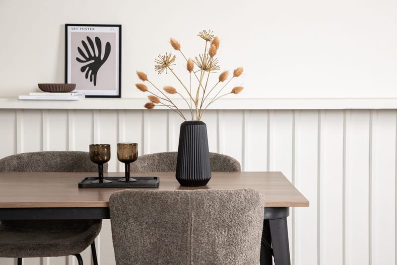 Rektangulär matgrupp Venture Home Beige Valnöt 4st - Møbler - Bord - Spisegruppe
