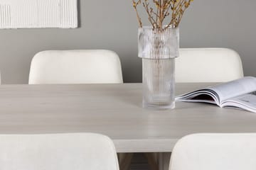 Rektangulär matgrupp Venture Home Beige Vit 6st - Møbler - Bord - Spisegruppe