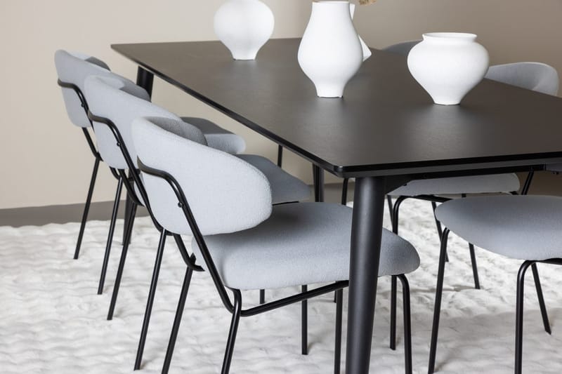 Rektangulär matgrupp Venture Home Blå Svart 6st - Møbler - Bord - Spisegruppe