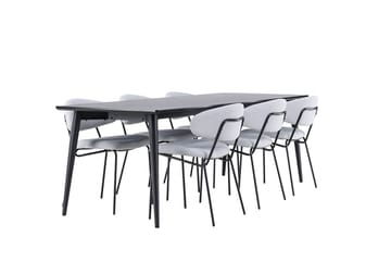 Rektangulär matgrupp Venture Home Blå Svart 6st - Møbler - Bord - Spisegruppe