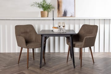 Rektangulär matgrupp Venture Home Brun Svart 2st - Møbler - Bord - Spisegruppe