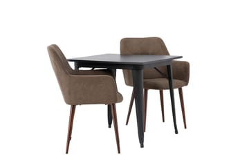 Rektangulär matgrupp Venture Home Brun Svart 2st - Møbler - Bord - Spisegruppe