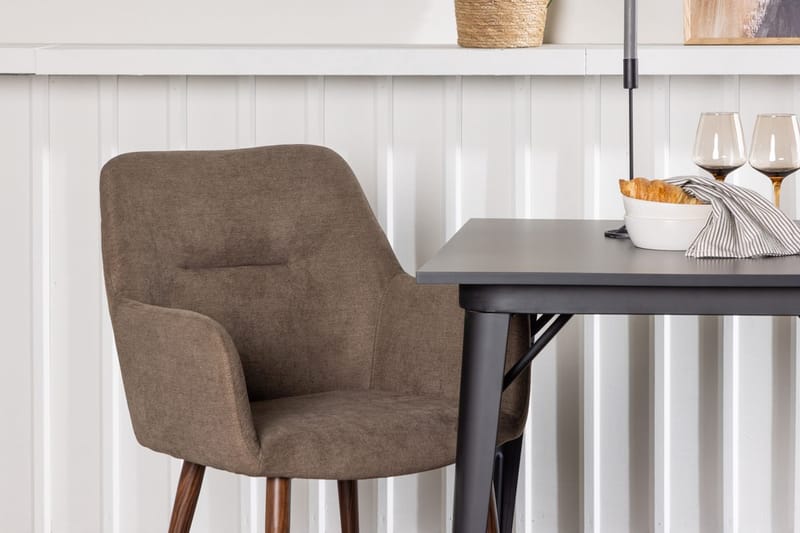 Rektangulär matgrupp Venture Home Brun Svart 2st - Møbler - Bord - Spisegruppe