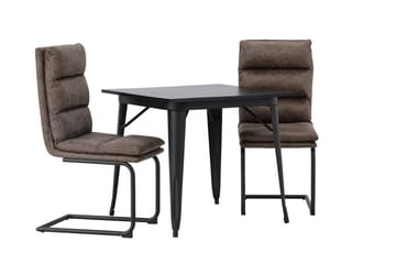 Rektangulär matgrupp Venture Home Brun Svart 2st - Møbler - Bord - Spisegruppe