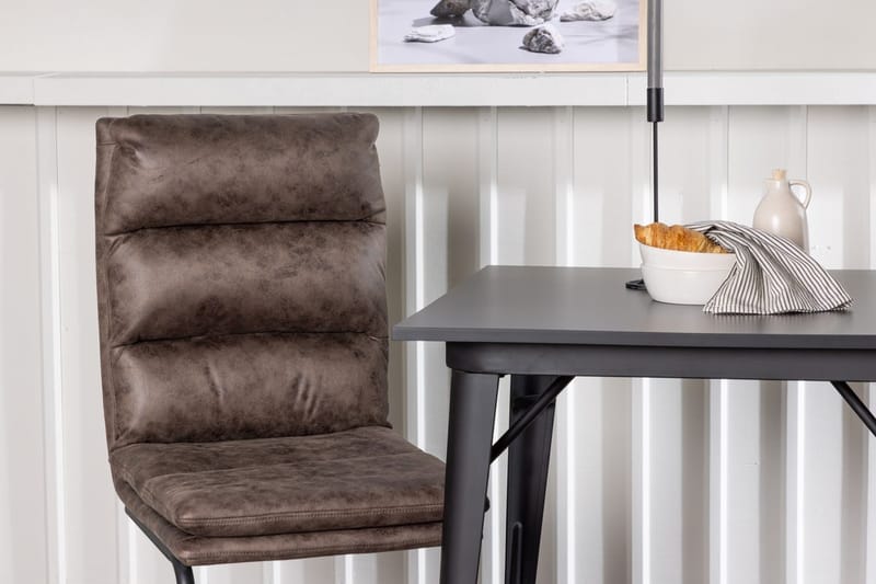 Rektangulär matgrupp Venture Home Brun Svart 2st - Møbler - Bord - Spisegruppe