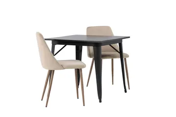 Rektangulär matgrupp Venture Home Brun Svart 2st - Møbler - Bord - Spisegruppe