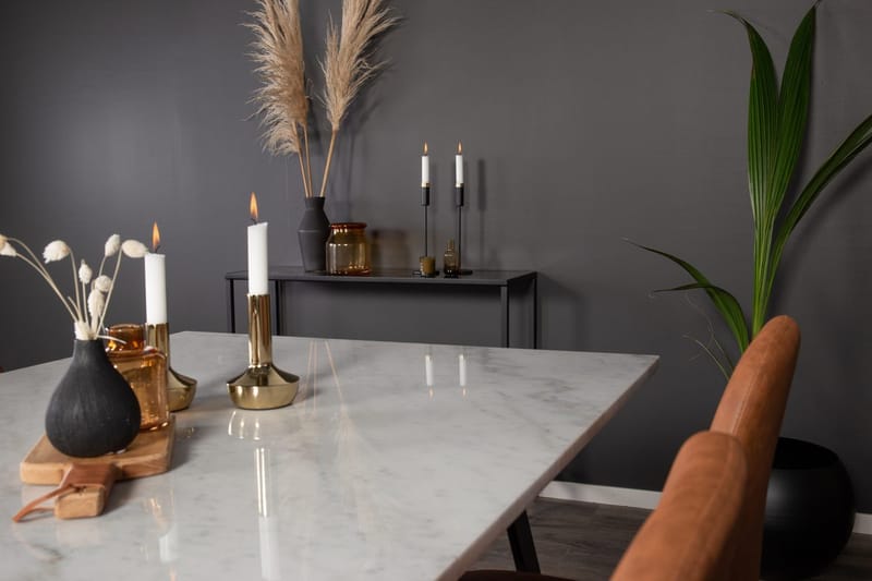 Rektangulär matgrupp Venture Home Brun Svart 4st - Møbler - Bord - Spisegruppe