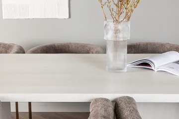 Rektangulär matgrupp Venture Home Brun Vit 6st - Møbler - Bord - Spisegruppe