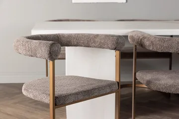 Rektangulär matgrupp Venture Home Brun Vit 6st - Møbler - Bord - Spisegruppe