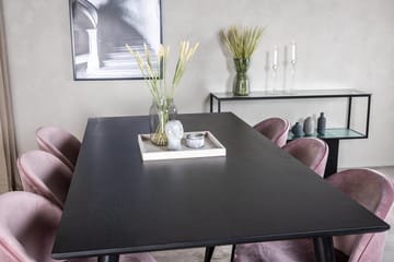 Rektangulär matgrupp Venture Home Gammelrosa Svart Svart - Møbler - Bord - Spisegruppe