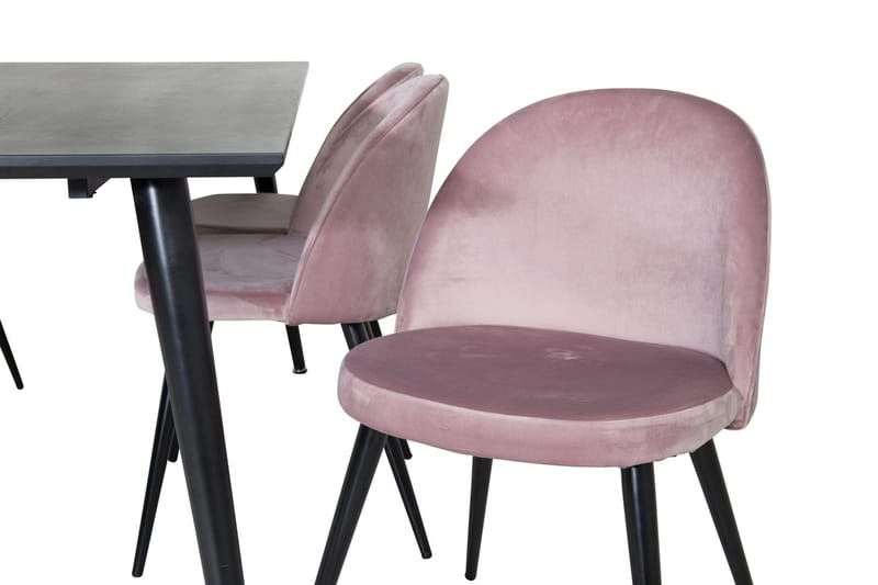Rektangulär matgrupp Venture Home Gammelrosa Svart Svart - Møbler - Bord - Spisegruppe