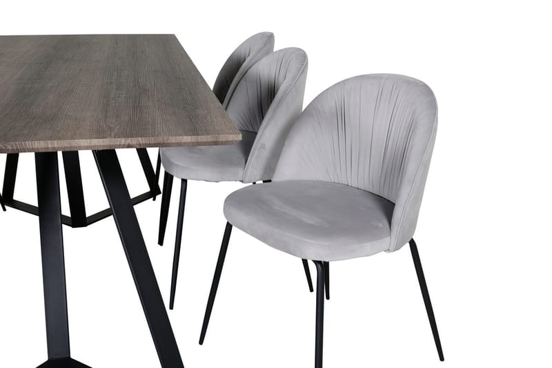 Rektangulär matgrupp Venture Home Grå Natur 6st - Møbler - Bord - Spisegruppe